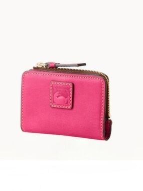 Dooney & Bourke Florentine Zip Credit Card Wallet 12 in FUSHIA Nwt #2